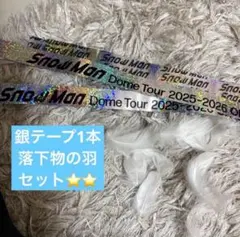 Snow Man Dome Tour 2025-2026 銀テープ　フル1本と羽