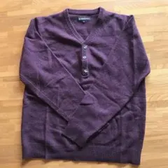 BEAUTY&YOUTH 紫 Vネック セーター