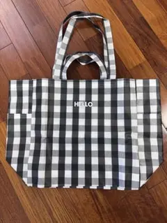 ORCIVAL オーシバル 限定 グレーギンガムチェック柄 トートバッグ 