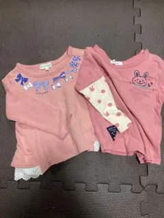 3can4on キッズ トップス 2枚セット ピンク