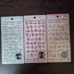 ボンボンドロップシールミニ シナモロール マイメロディ ハローキティ　ピンク