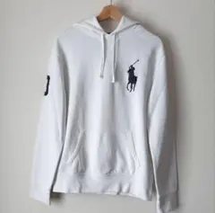 ラルフローレン BIG PONY パーカー 首元には前V、ナンバリング ホワイト