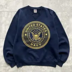 【USA製】90s SOFFEソフィー US.NAVY 両面プリント スウェットのサムネイル
