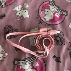 Gigastone Lightningケーブル ピンク フラットタイプ