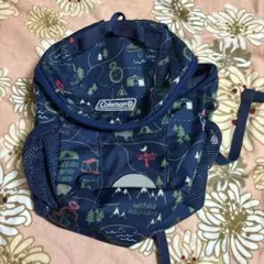 Coleman キャンプ柄 ネイビーリュック