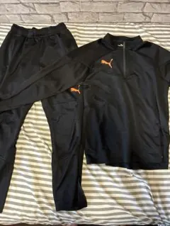 PUMA ジャージ セットアップ ブラック 160 キッズ ジュニア 上下セット