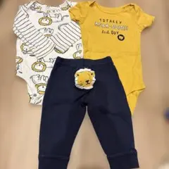 Carter's ライオンプリントロンパースセット 9M