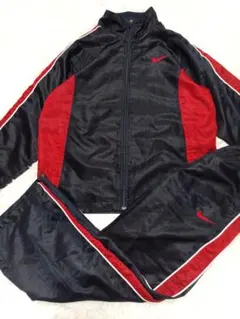 NIKE ウインドブレーカー セットアップ ジャージ ブラック レッド S