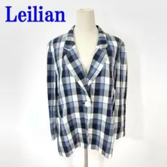 レリアン テーラードジャケット 白 黒 青 コットン100％13 C4263