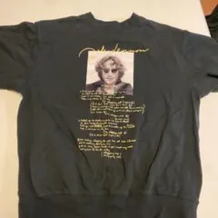 ジョン・レノン プリント ブラックスウェット