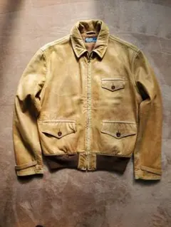 レア POLO ラルフローレン 本革 ラムレザー ジャケット ブラウン RRL