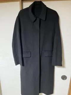 UNIQLO ベルト付きステンカラーロングコート ブラック