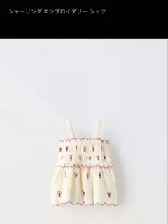 【美品】シャーリング エンブロイダリー シャツのサムネイル