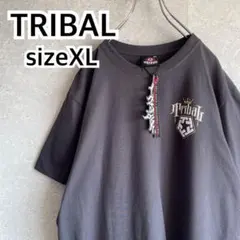 タグ付きの未使用品 トライバル ビッグサイズTシャツ ライオンプリント XLのサムネイル