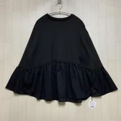 ELENDEEK】プリーツ フリル アシンメトリー ブラック - メルカリ