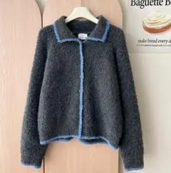 nugu amoood ニットカーディガン グレー