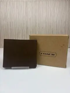 【極美品】COACH 二つ折り財布 ブラウンのサムネイル