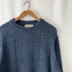 80s 90s L.L.Bean インディゴ コットン セーター USA製