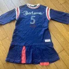 Boohomes 七分丈ワンピース 5のプリント ネイビー