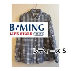 B:MING チェック柄リネンシャツ レディース S
