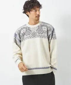 ノルディック ジャカード クルーネック ニット