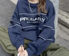 【最終値下げ】WEGO PROBABLY BIGスウェット ネイビー