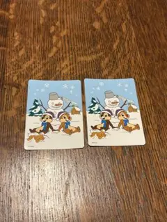 チップとデール　じゃんけんカード 2枚セット