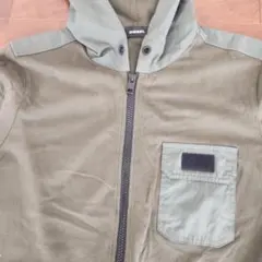 DIESEL フード付きオリーブグリーンジャケット