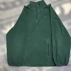 00s Champion グリーン ハーフジップドローコード付