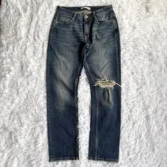 ZARA ザラ ダメージ加工 デニムパンツ ジーンズ XSサイズ インディゴ