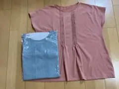 DHC 暑さに負けないクーリングカットソー ピーチ&サックス LL 2枚セットのサムネイル