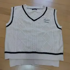 ラブトキシックLOVETOXICケーブルニット編みベスト VネックL160cm
