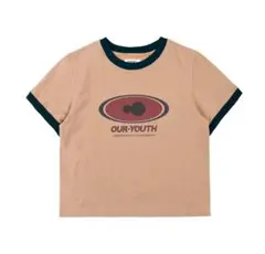 AEAE OVAL SYMBOL LOGO T-SHIRTS - [BEIGE]