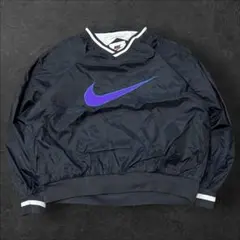 OLDNIKE90s白タグナイロンジャケットスモールスウッシュ刺繍オールド
