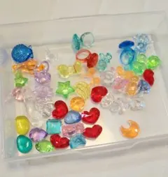 アクリルアイス宝石すくい☆カラフルジュエルと指輪セット おうち縁日お祭り
