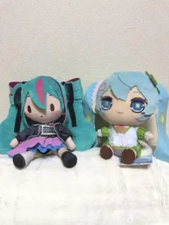 初音ミク おでかけドレス フィギュア ぬいぐるみクローバー ver 2種セット