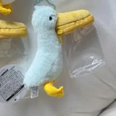 いしかわかずや ペリカンのポーチマスコット ブルー