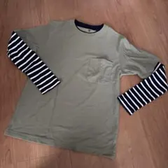 値下げ！ユニクロ　重ね着風ロンT 長袖Tシャツ　160