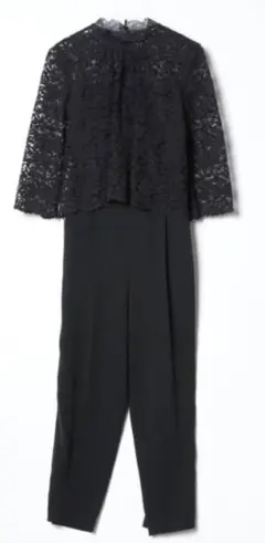 La cleフォーマルオーガンジー　レーストップスパンツスーツ　セットアップ