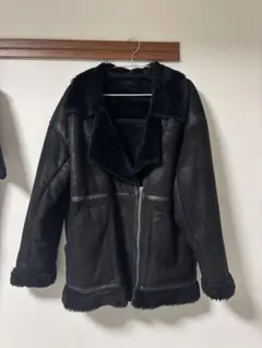 EMODA ブラック ムートンコート アウター