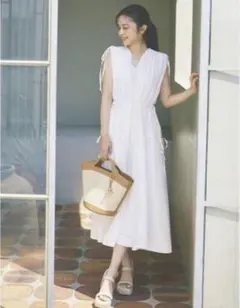 yum♥  CELFORD カシュクールリボンノースリーブワンピース　36 yum♥ 様専用 CELFORD カシュクールリボンノースリーブワンピース 36