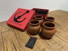 Frantz アンカー模様の陶器瓶 4個セット