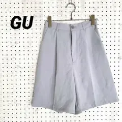 GU ジーユー キュロットパンツ ライトグレー（S）フレア ショートパンツ
