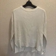ZARA リブ編み ホワイトセーター 11-12歳