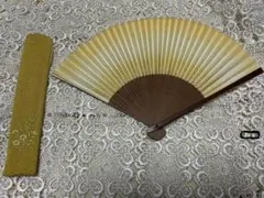 希少】金絲楠木 折りたたみ扇子 16cm 雲彩紋 木製扇子 和装小物 茶道 