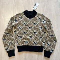 【値下げ】タグ付き新品 GU アンダーカバー 長袖ニット M ベージュ 猫柄