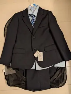 卒業式 子供用スーツ4点セット 150cm 黒 フォーマル