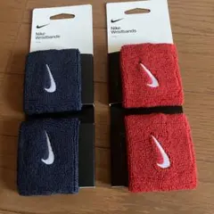 NIKE Swoosh Wristbands リストバンド(ネイビー・レッド)