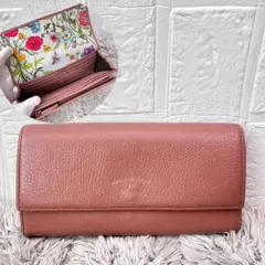 良品　GUCCI フローラ　限定品　長財布　L字ファスナー　ピンクベージュ 2026年最新】gucci 財布 フローラの人気アイテム - メルカリ