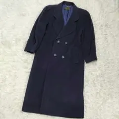 ✨希少17+ 近年 極美品✨レリアン カシミヤ100% 上品ロングコート 紺×黒 ✨希少17+ 近年 極美品✨レリアン カシミヤ100% 上品ロングコート 紺